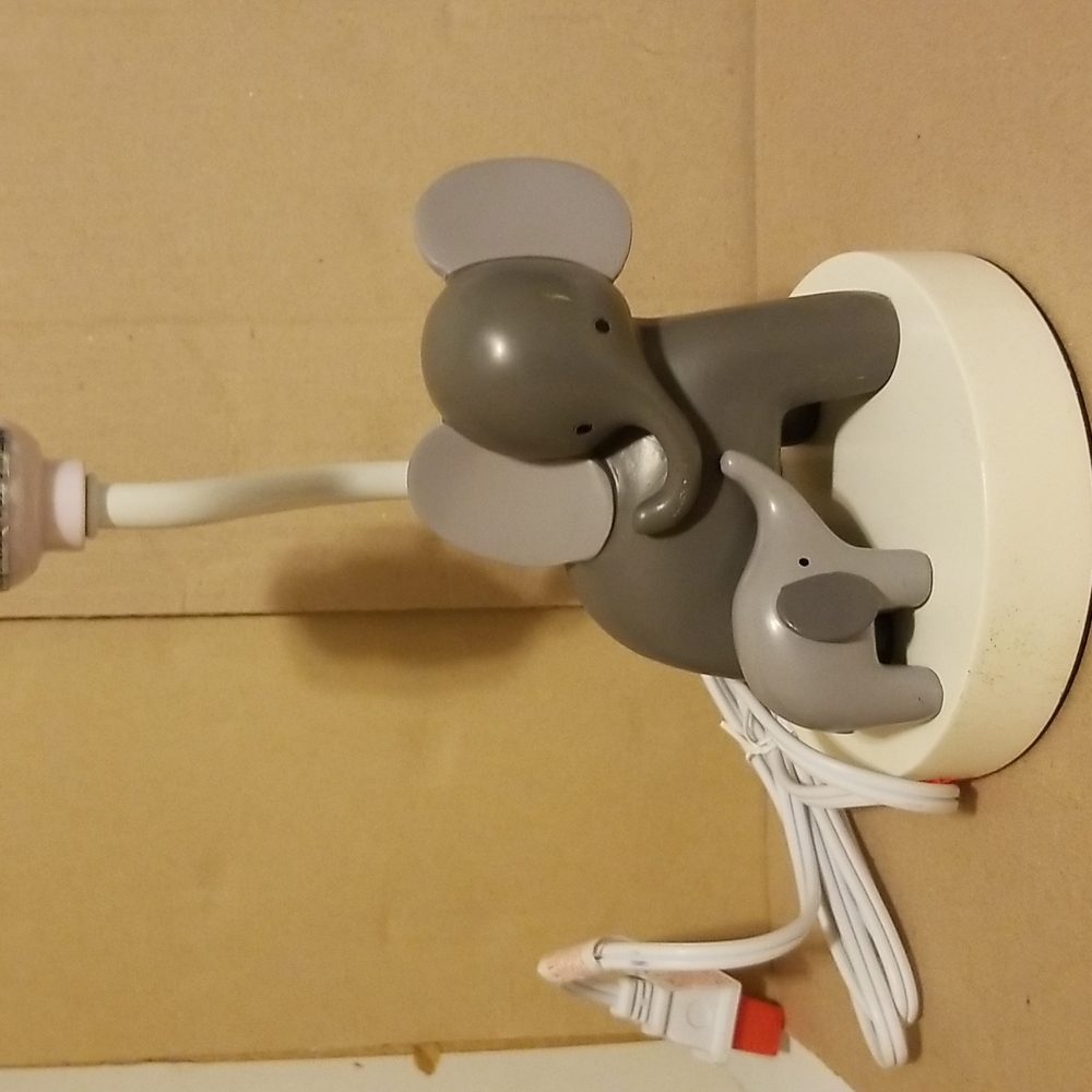 ELECTRIC ELEPHANT LAMP FOR KIDS WITHOUT LAMPSHADE